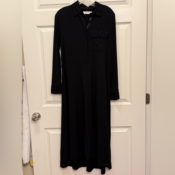 Calvin Klein Women’s Black Silky Fancy Neutral Dress - Picture 4 of 6